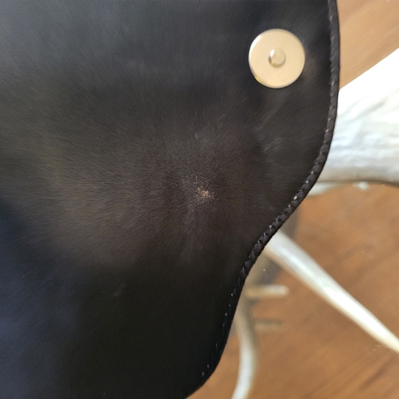 1950s Lord And Taylor black suede clutch bag - Picture 7 of 11